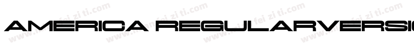 America RegularVersion 1000PS 001字体转换